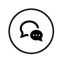 small icon depicting a speech bubble