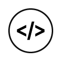 small icon depicting a piece of code