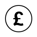 small icon depicting british pound currency sign
